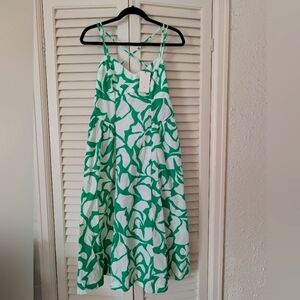 NWT a new day Green & White Midi Sundress